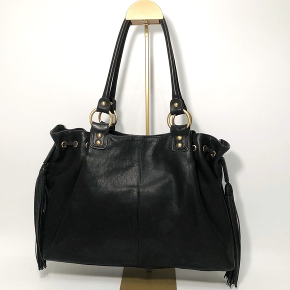 Bloomingdale's Large Black Hobo Bag - Picture 1 of 16